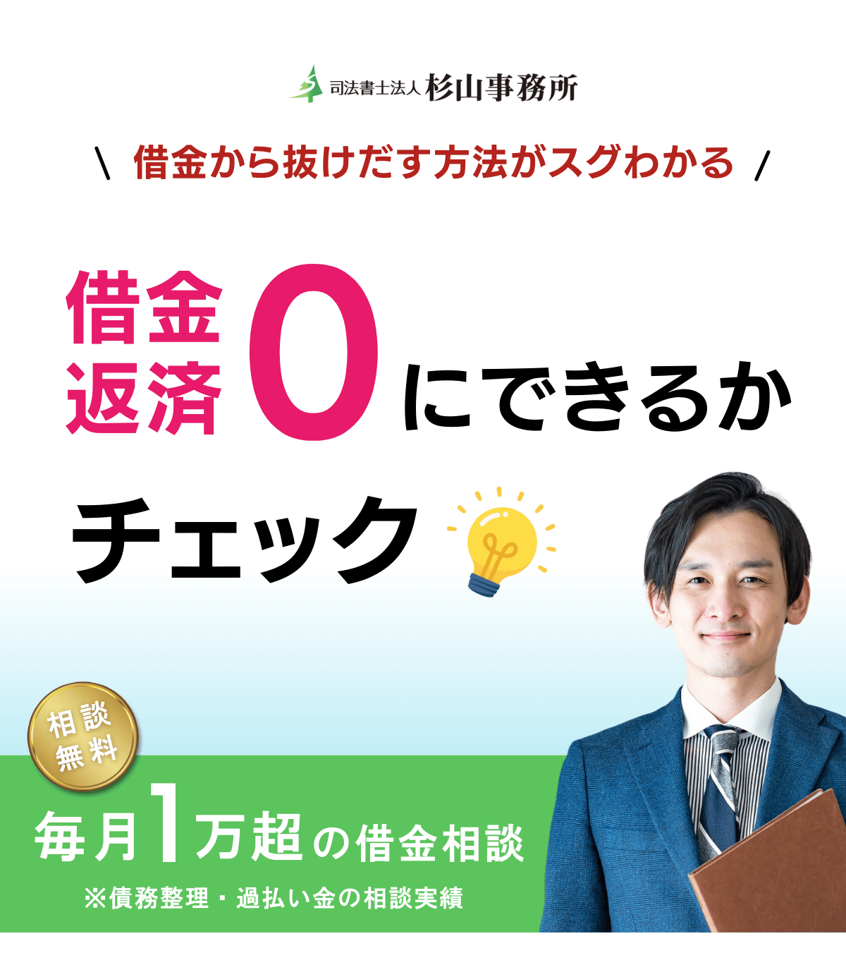 内緒で債務整理するなら杉山事務所